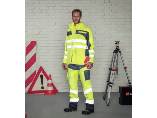 Pantalon de travail Würth MODYF haute-visibilité jaune/marine