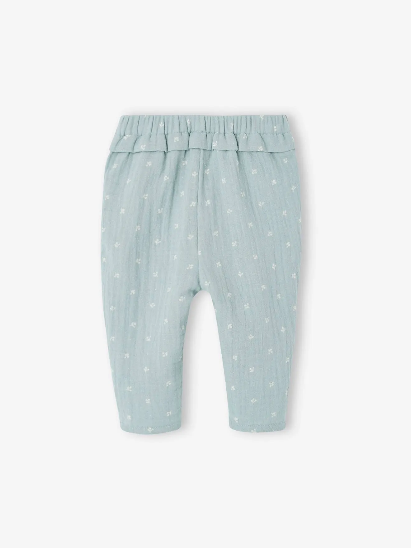 Pantalon en gaze de coton bébé vieux rose - Vertbaudet