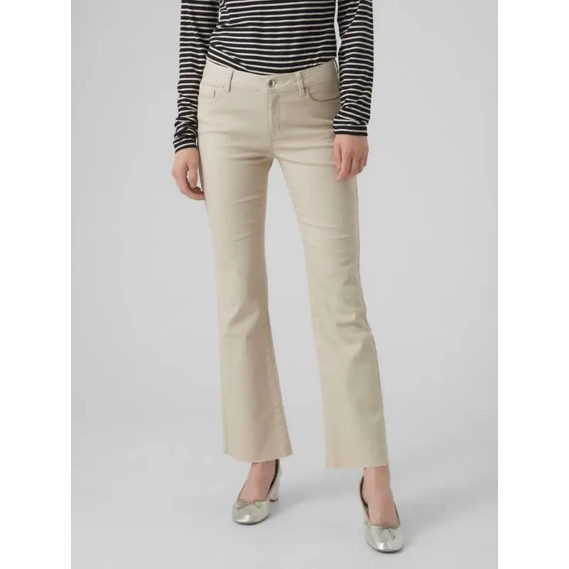 Pantalon large en lin say beige femme - Jacqueline De Yong | wimod