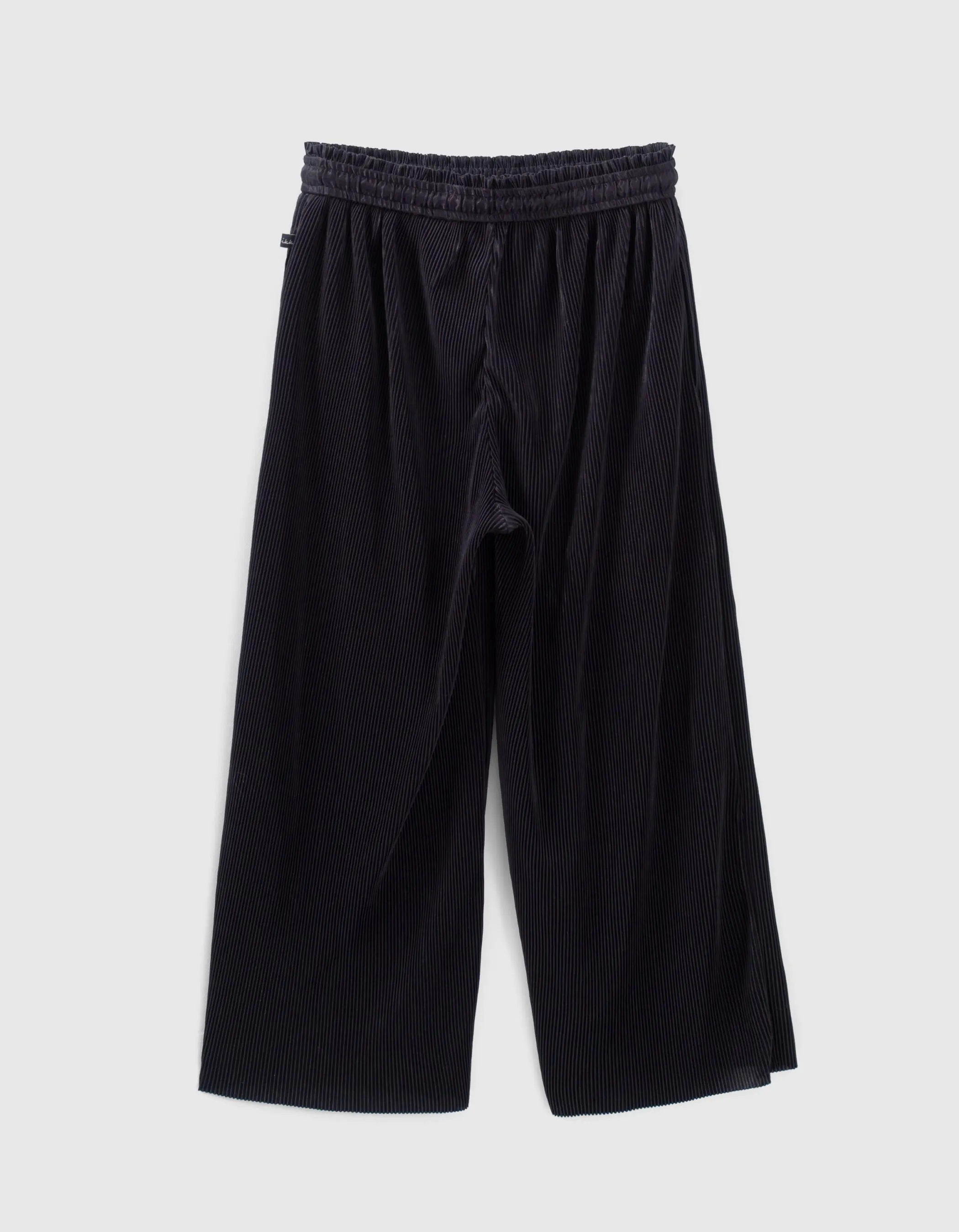 Pantalon large marine plissé fille