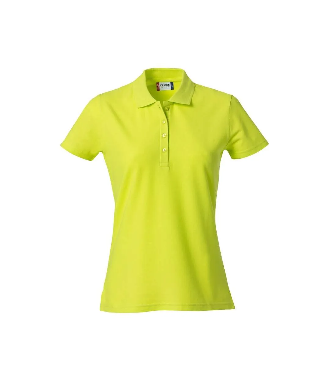 Polo femme vert fluo Clique