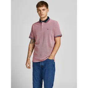 Polo Slim Fit Polo Manches courtes Rouge en coton Todd Jack & Jones - Maillot de corps Homme sur MenCorner