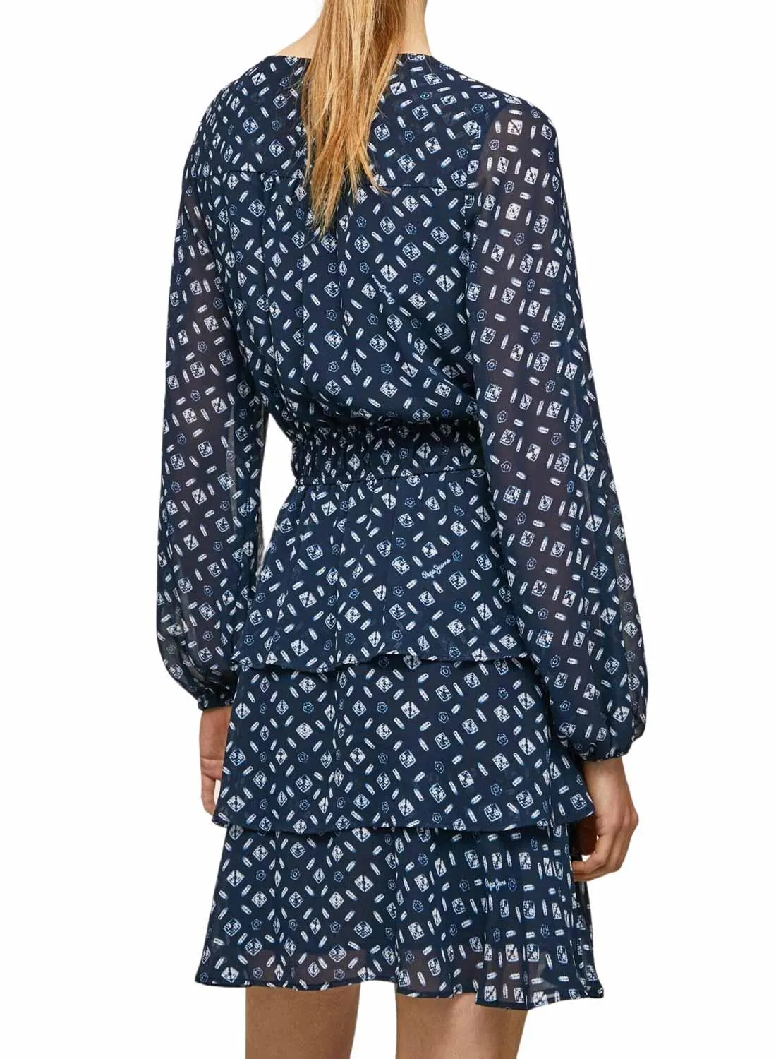 Robe Pepe Jeans Eyra Bleu Marine pour Femme