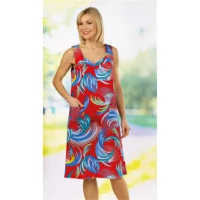 Robe tropicale bleue ou rouge