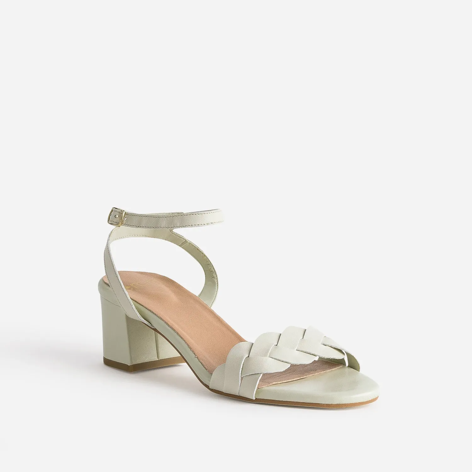 Sandale en cuir blanc cassé - Sandales Femme | ERAM