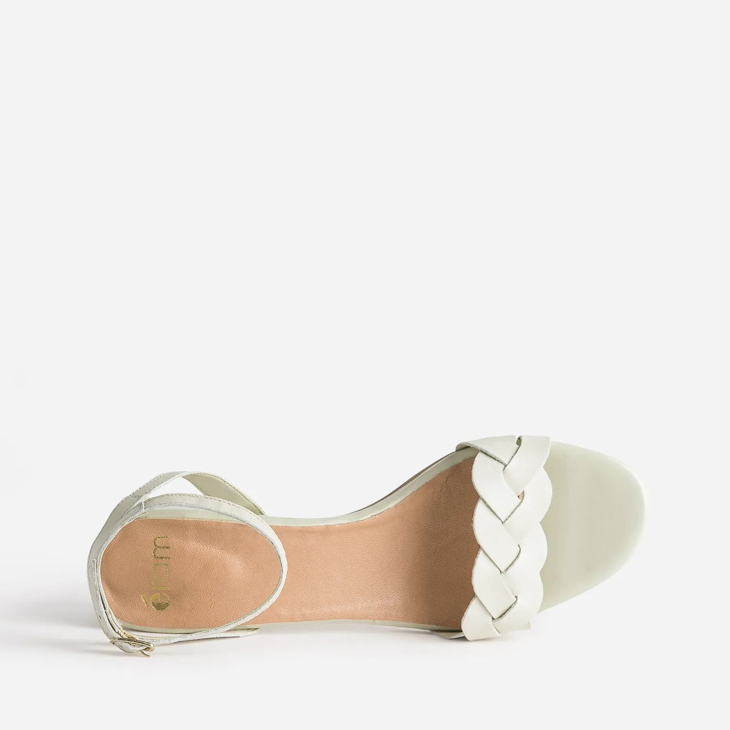 Sandale en cuir blanc cassé - Sandales Femme | ERAM