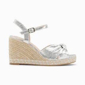 Sandales GEORGINA argent en coton | 3 Suisses