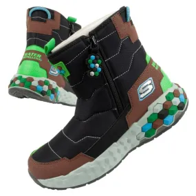 Skechers Jr 402216L/BKBR bottes de neige brun