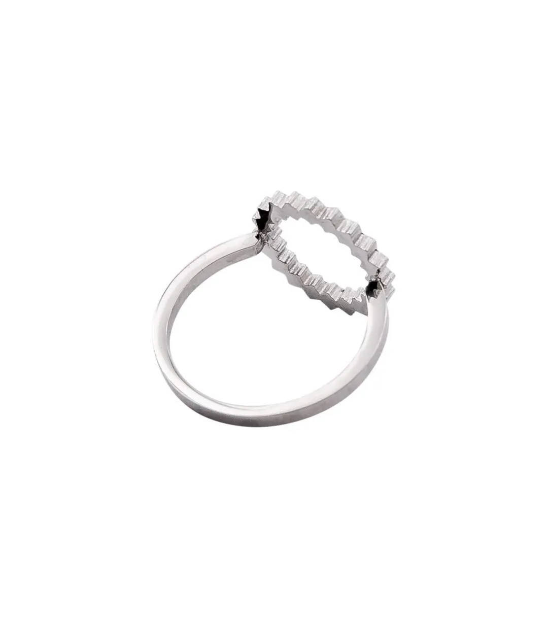 Splendide Bague Femme Acier Ornée Zirconium