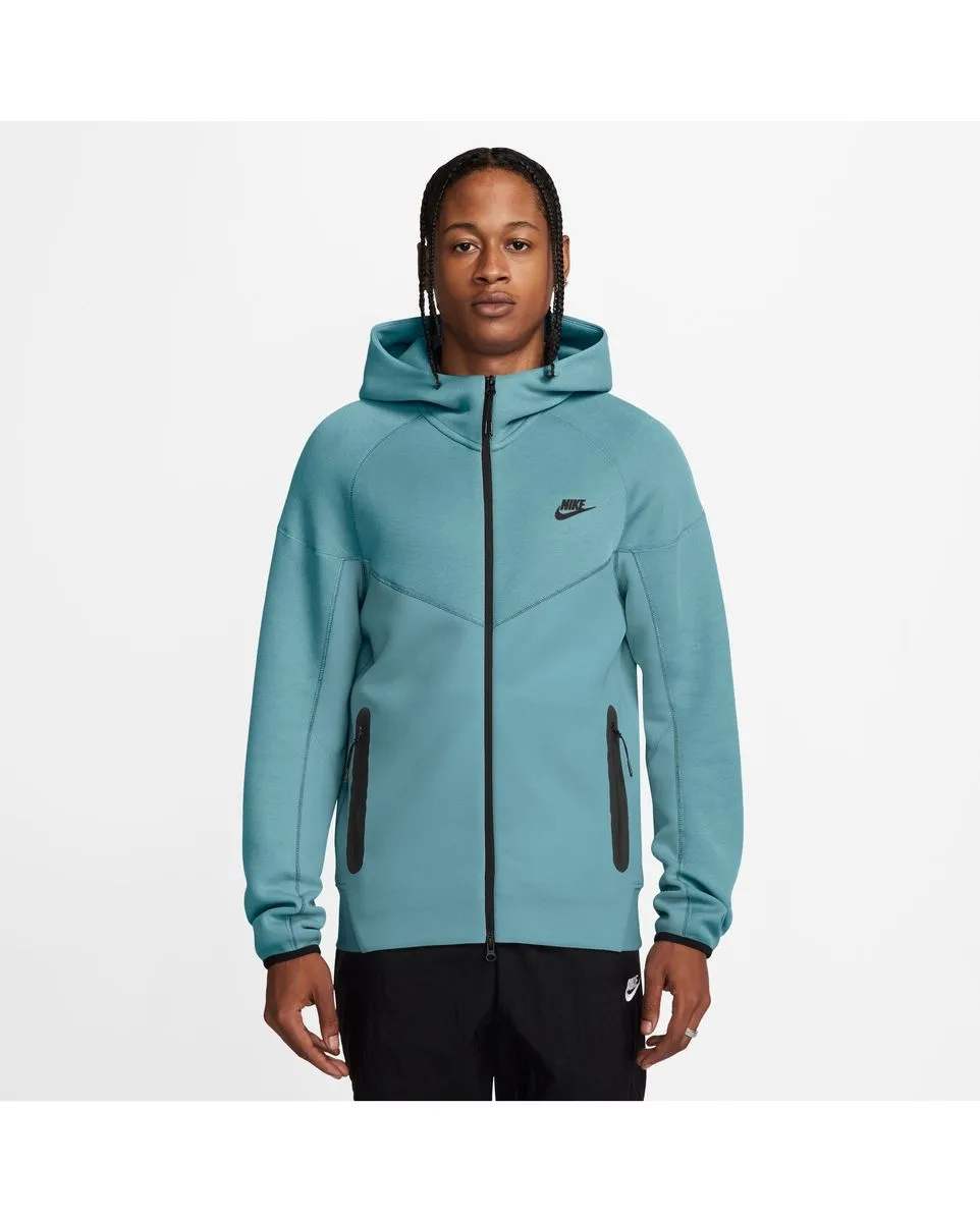 Sweat zip capuche Homme M NK TCH FLC FZ WR HOODIE Bleu