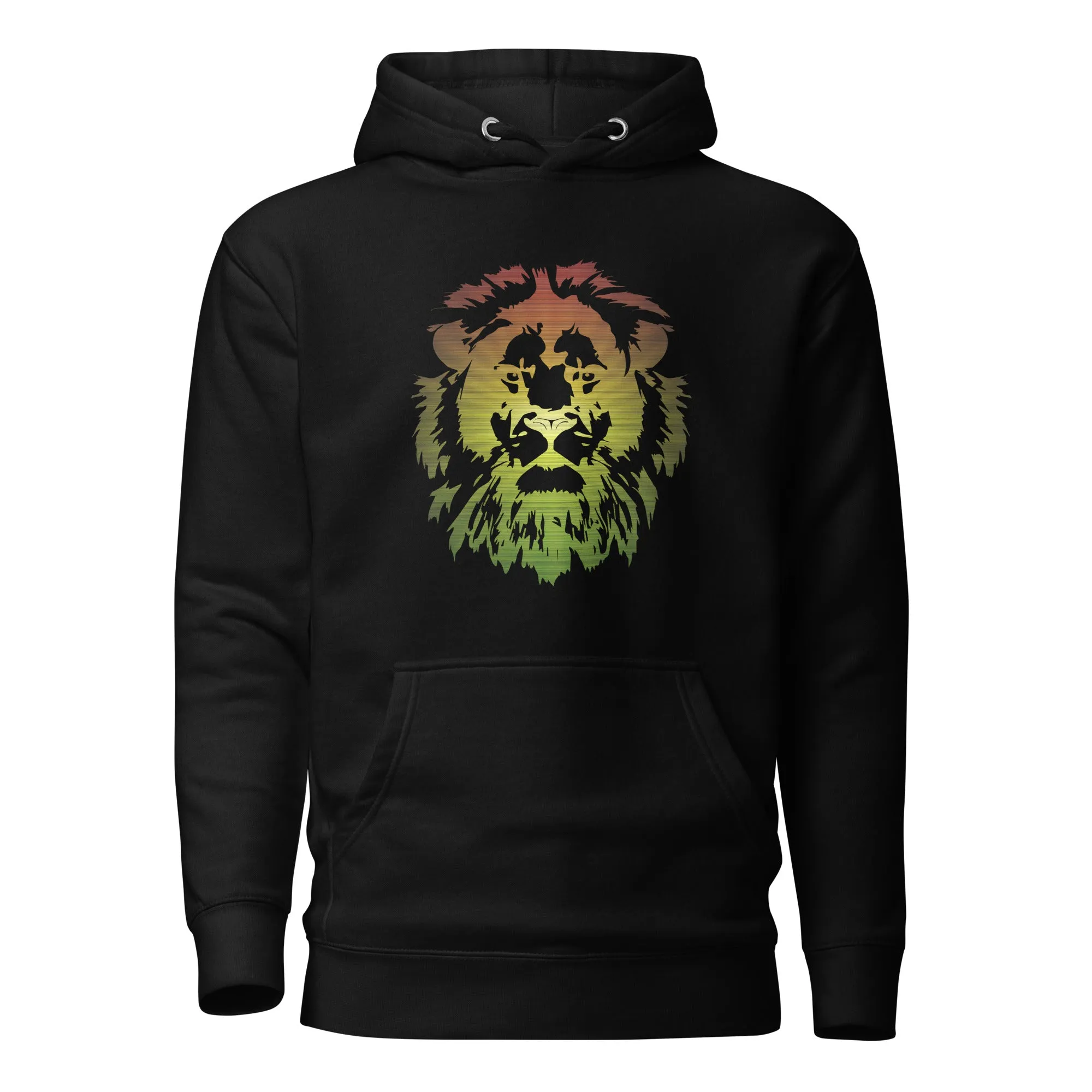 Sweat à capuche - Unisexe - Tête de Lion aux couleurs panafricaines D021 (Hoodie en plusieurs couleurs)