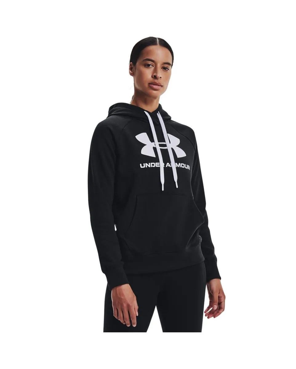 Sweatshirt à capuche manches longues Femme Rival Fleece Logo Hoodie Noir