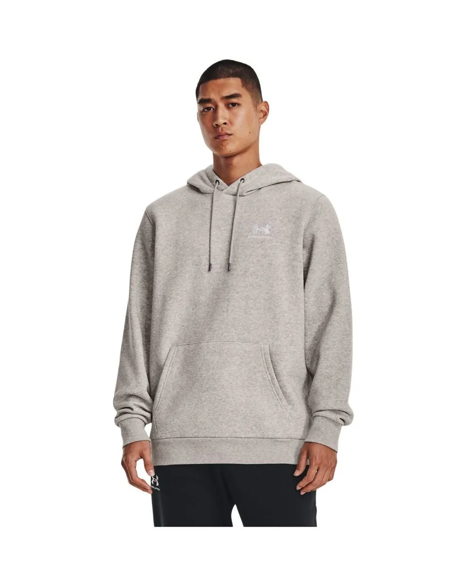 Sweatshirt à capuche manches longues Homme UA ESSENTIAL FLEECE HOODIE Gris