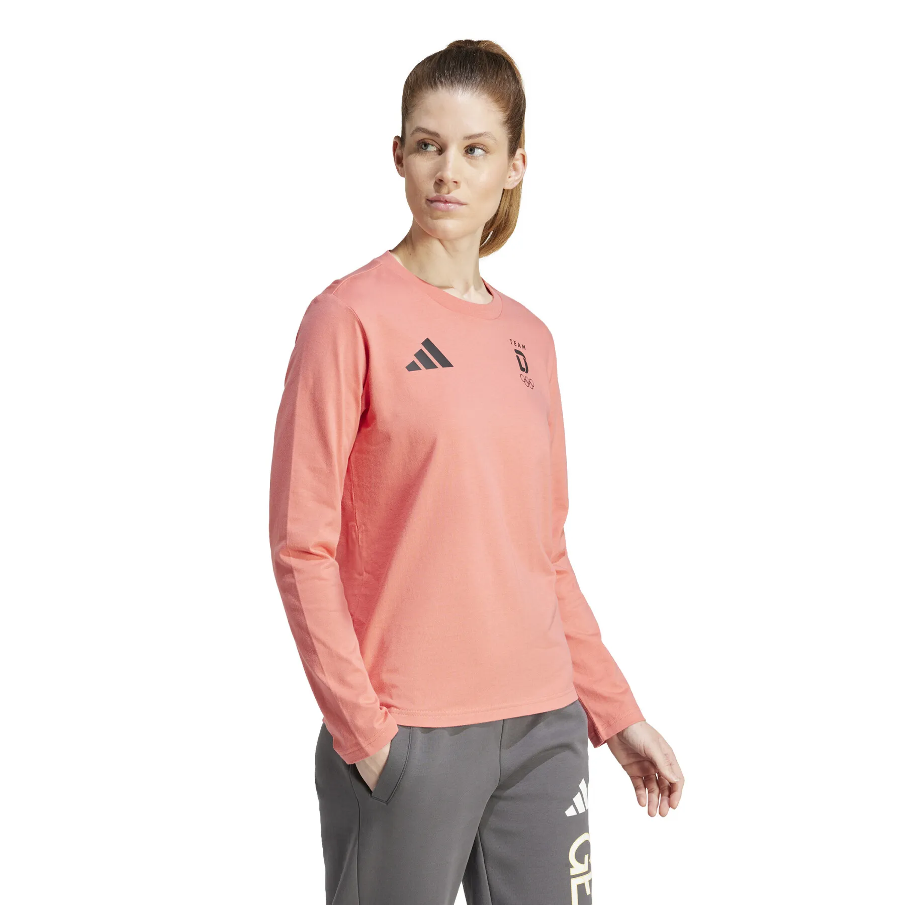 T-shirt manches longues femme adidas Team D