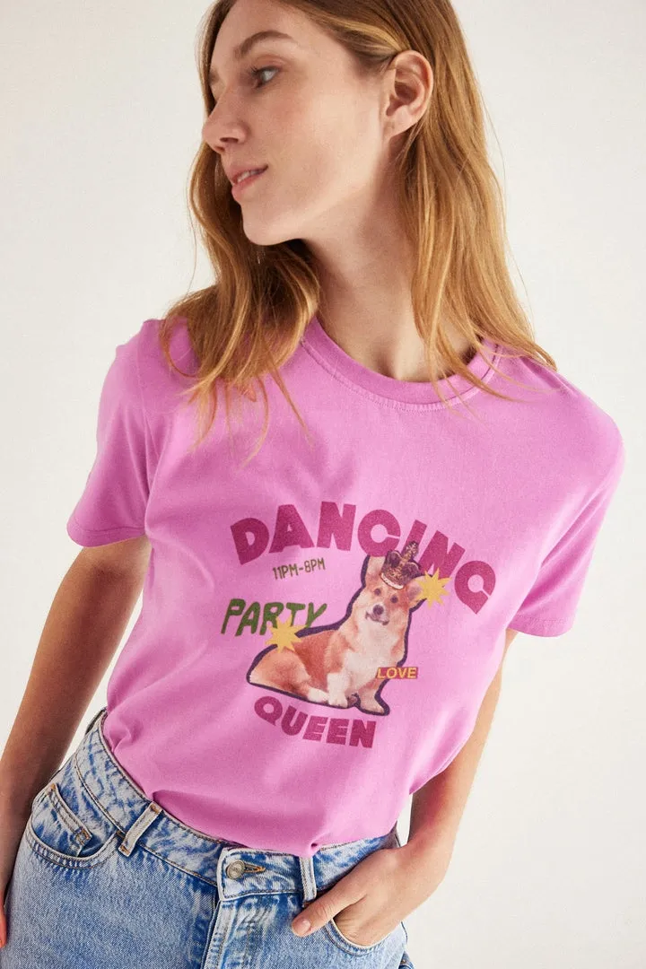 Tee-shirt Bree Dancing queen rose