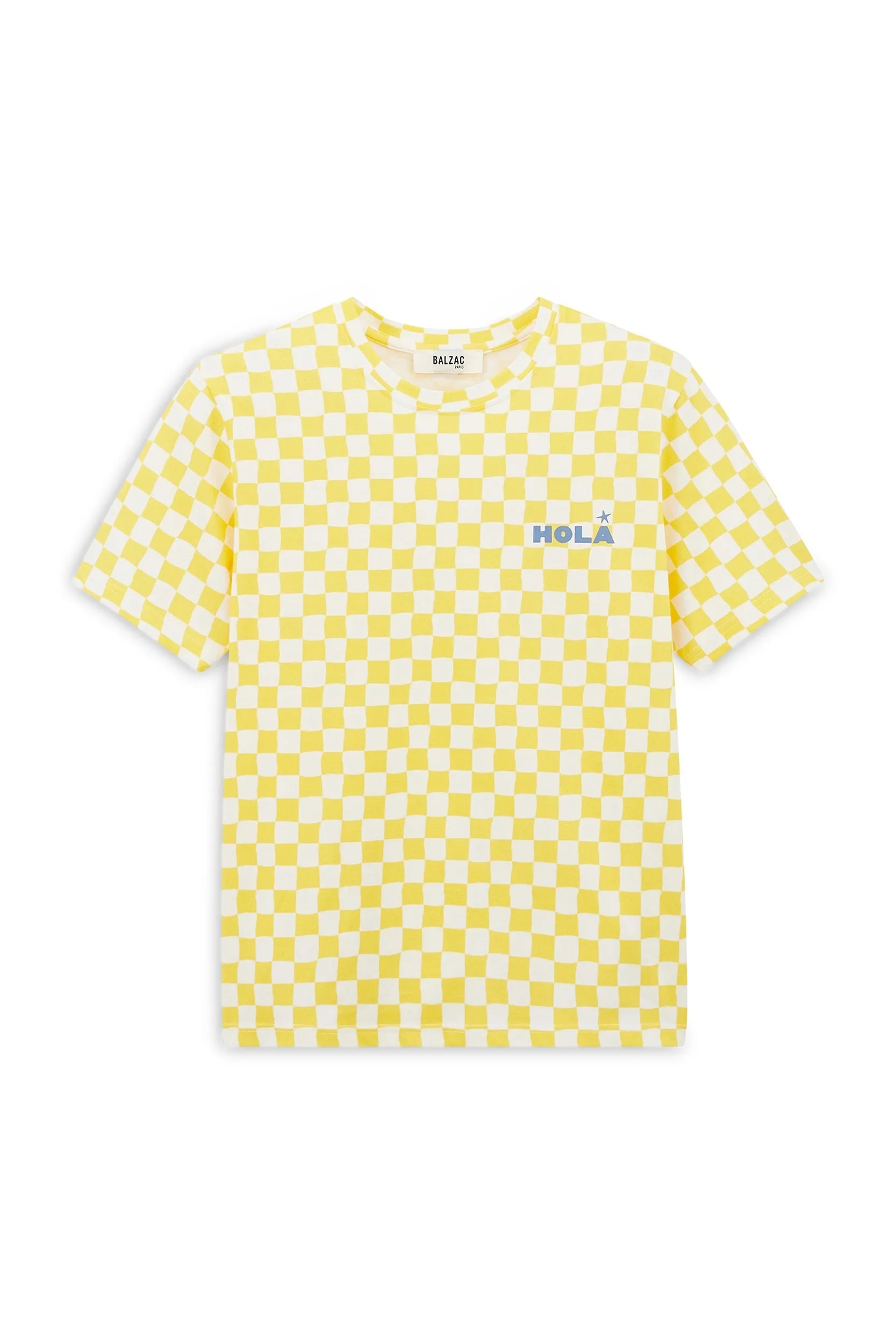 Tee-shirt Bree Hola jaune et blanc