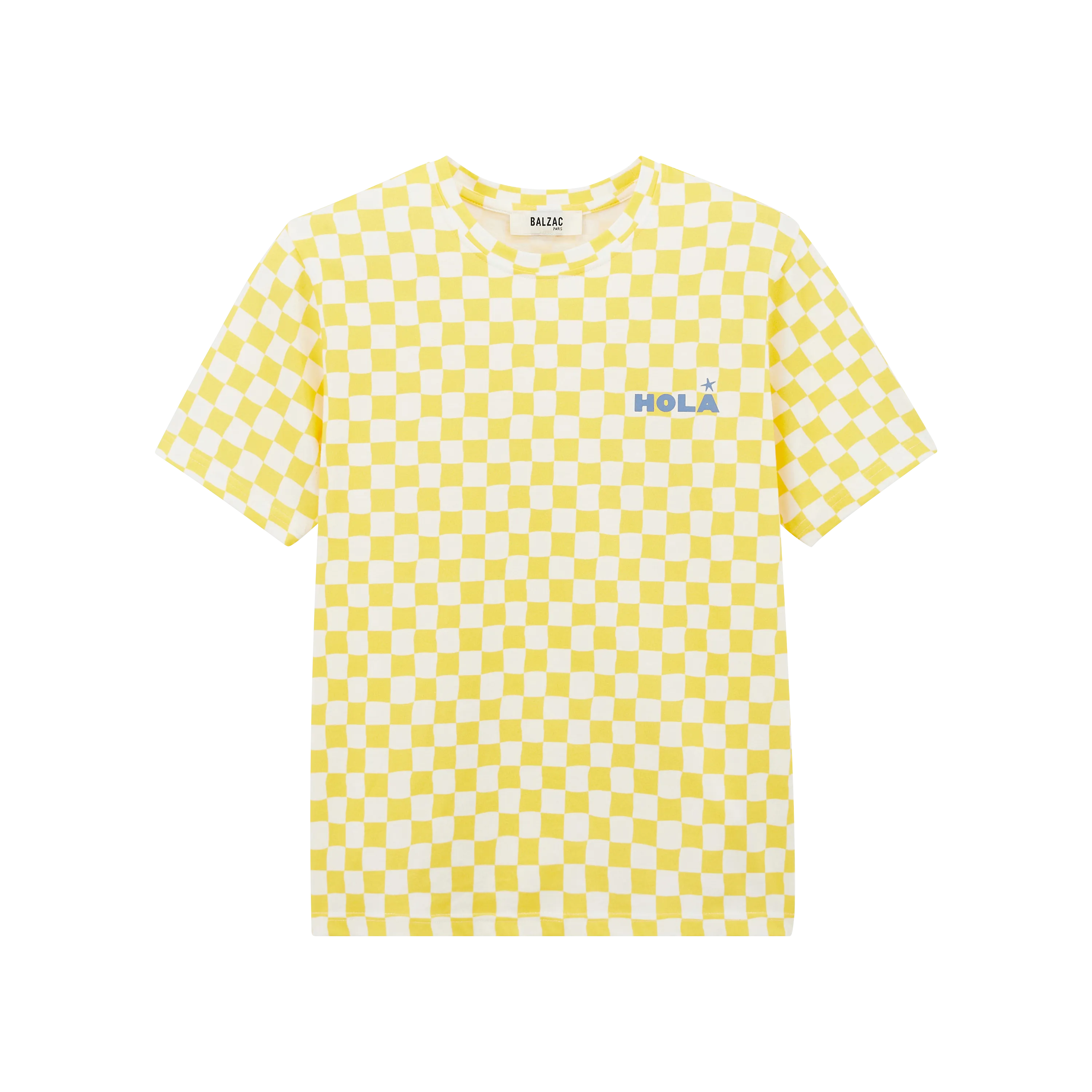 Tee-shirt Bree Hola jaune et blanc