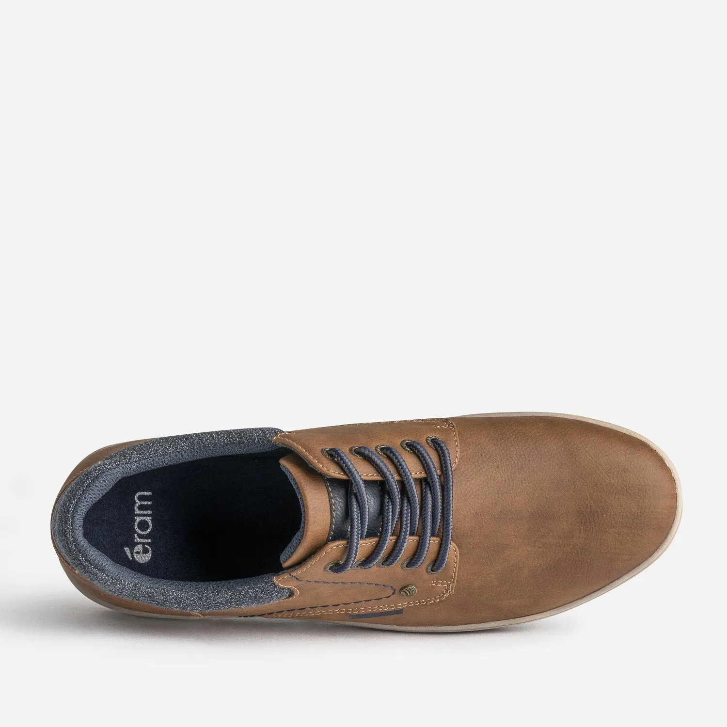 Tennis cognac détail textile chiné - Baskets / Tennis Homme | ERAM