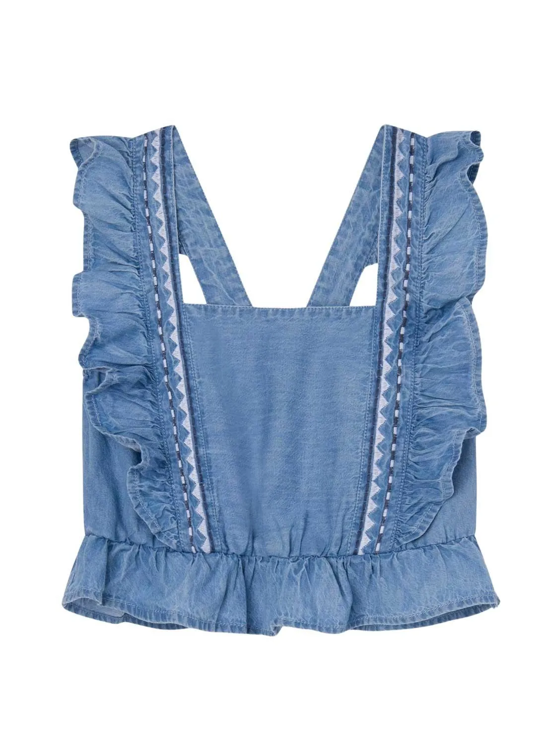 Top Pepe Jeans Denim Quela Bleu Pour Fille