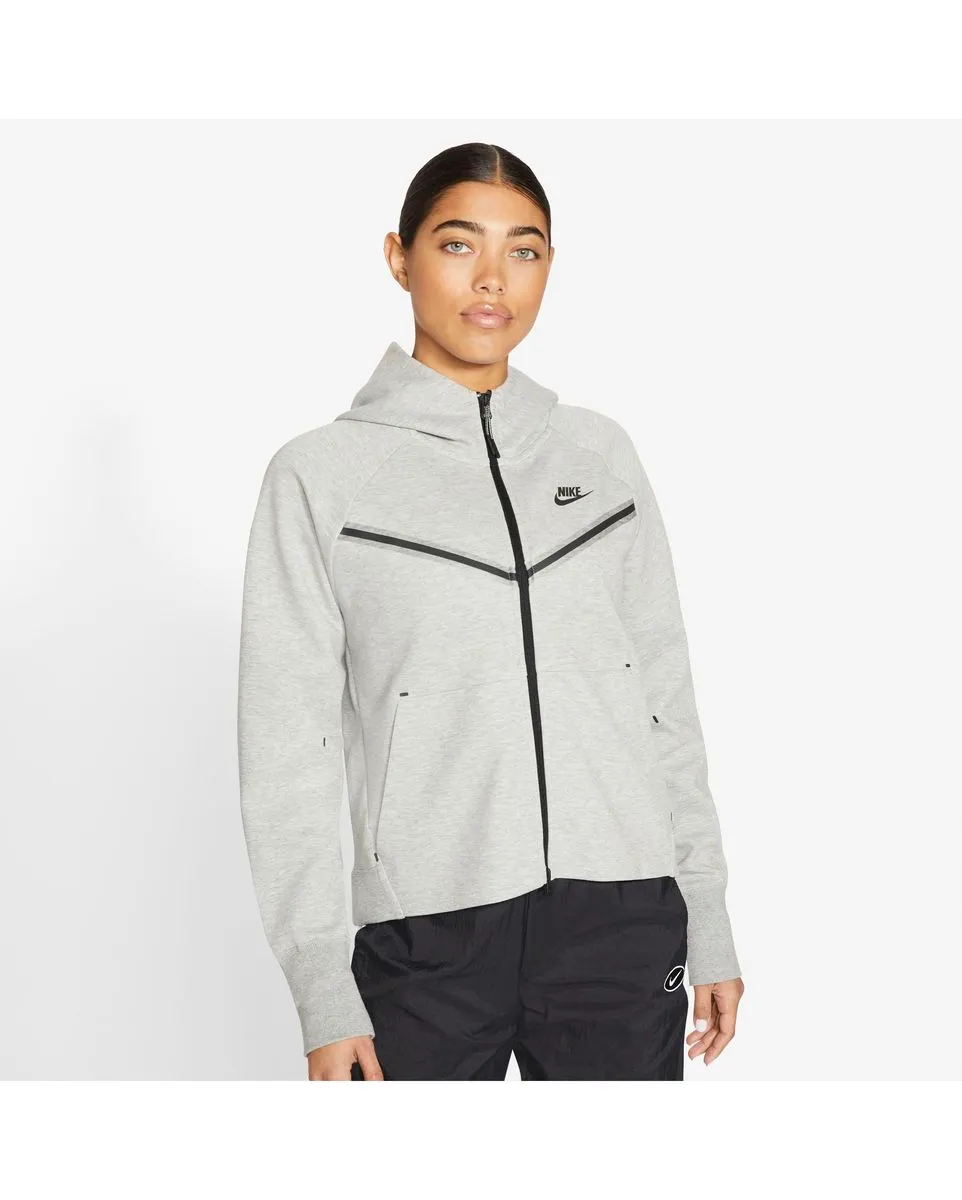 Veste femme W NSW TCH FLC WR HOODIE FZ Gris